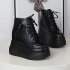 13CM Microfiber Genuine Leather Chunky Sneaker