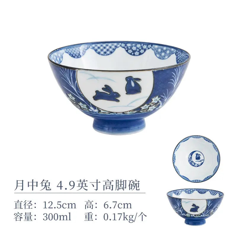 Japanese Cartoon Rabbit Ceramic Bowl