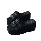 Square Head Platform Slippers