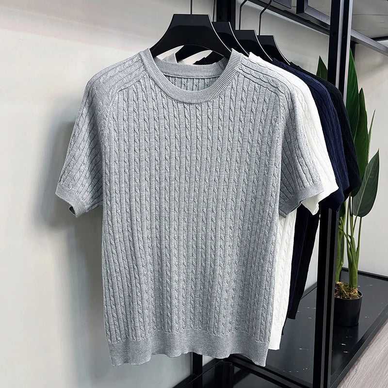knitted short sleeve tee