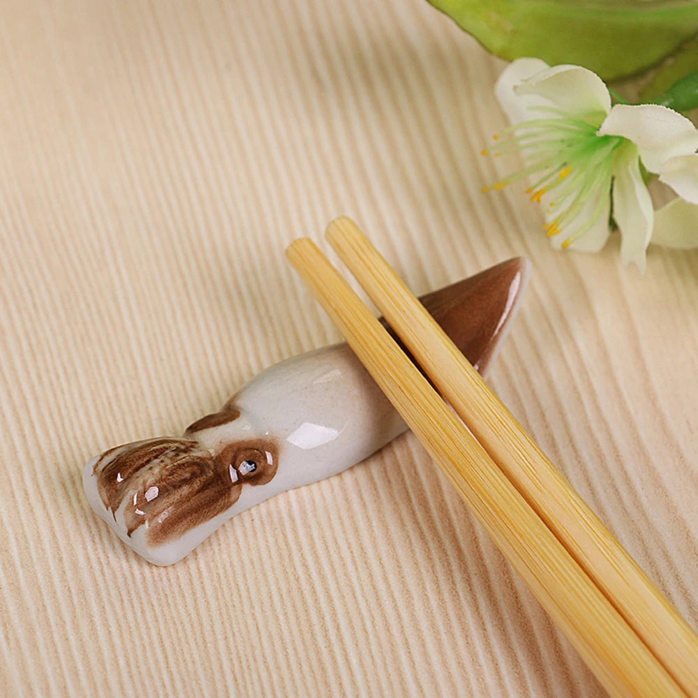 Fish-Shape Ceramic Chopsticks Holder