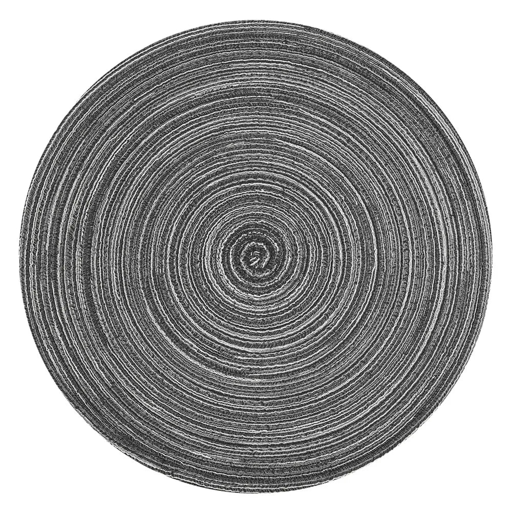 Braided Beige Round Place Mats