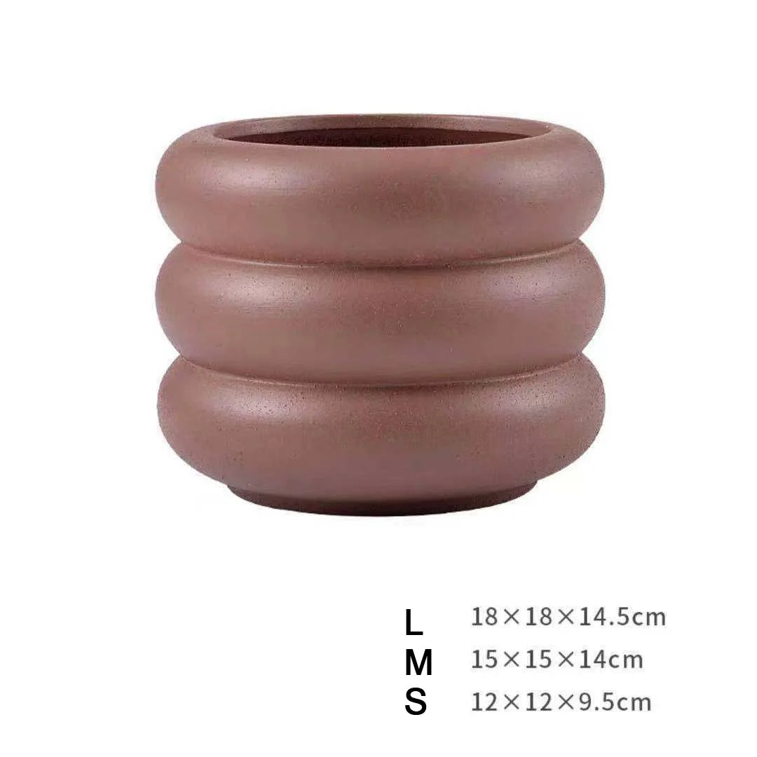 Nordic Ceramic Frosted Flower Pots with Holes