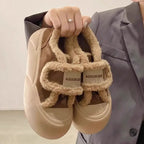 Warm Cotton Flat Bottom Slip-on Shoes