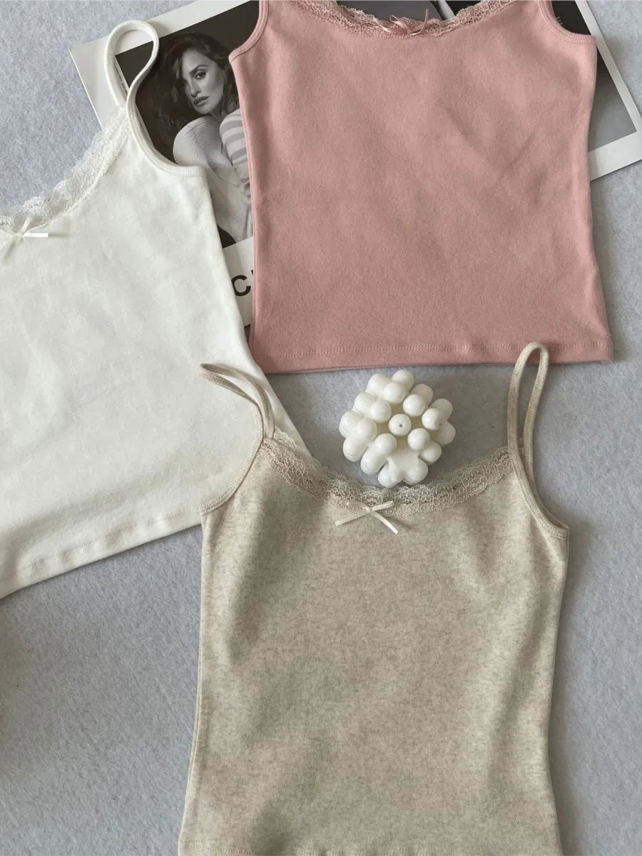 Lace Trim Tank Top