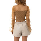 Mesh Sheer Blouse