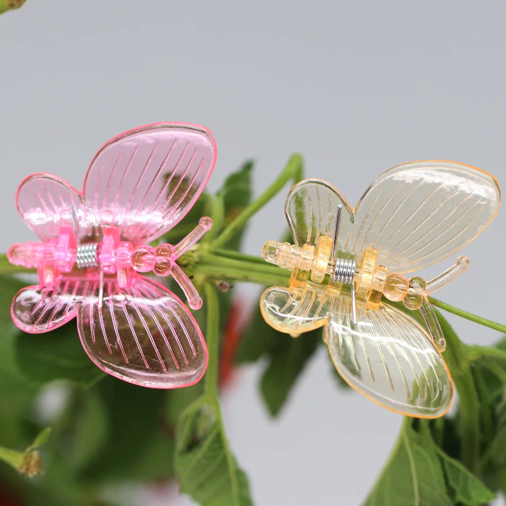 10-800PCS Orchid Clips Butterfly Clamps Garden Plants Vine Climbing Fixed Support Colorful Plastic Ornamental Bonsai Decoration