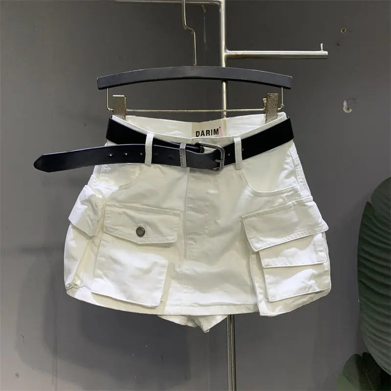 Cargo Denim Skirt