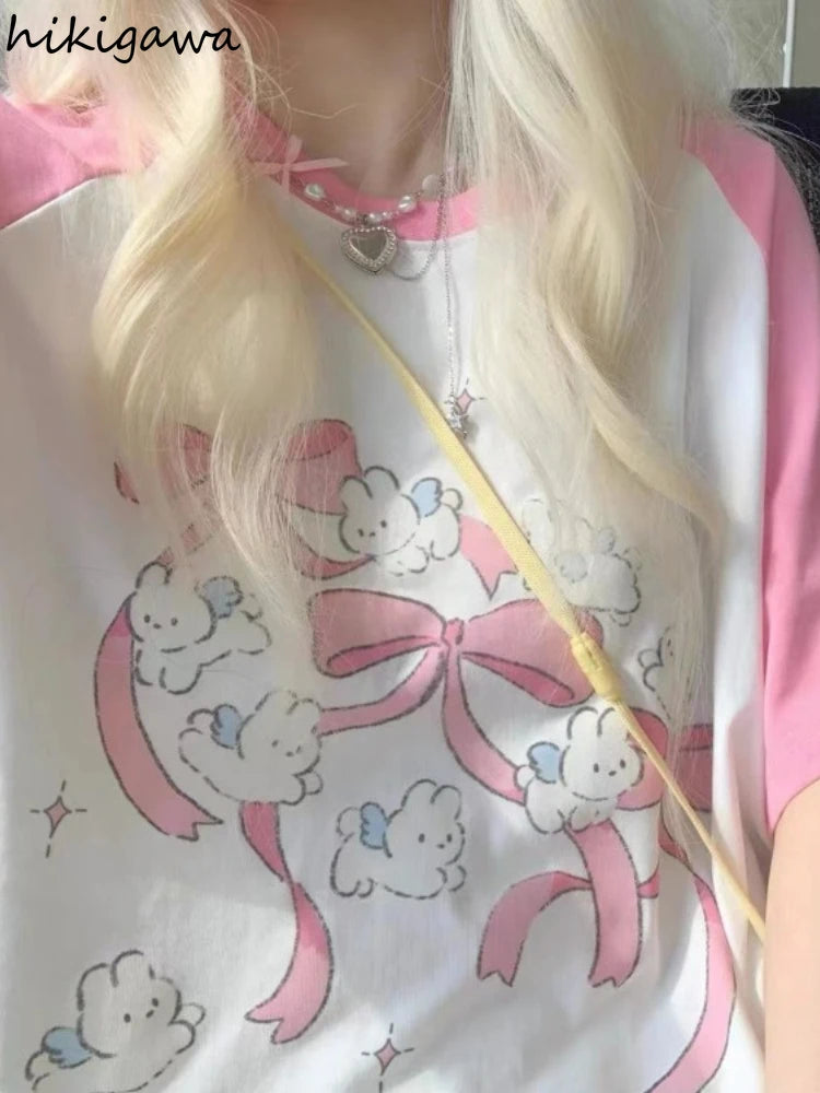 Bow Print Short Tee