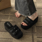Square Head Platform Slippers