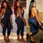 Solid Color Bodycon Jumpsuit