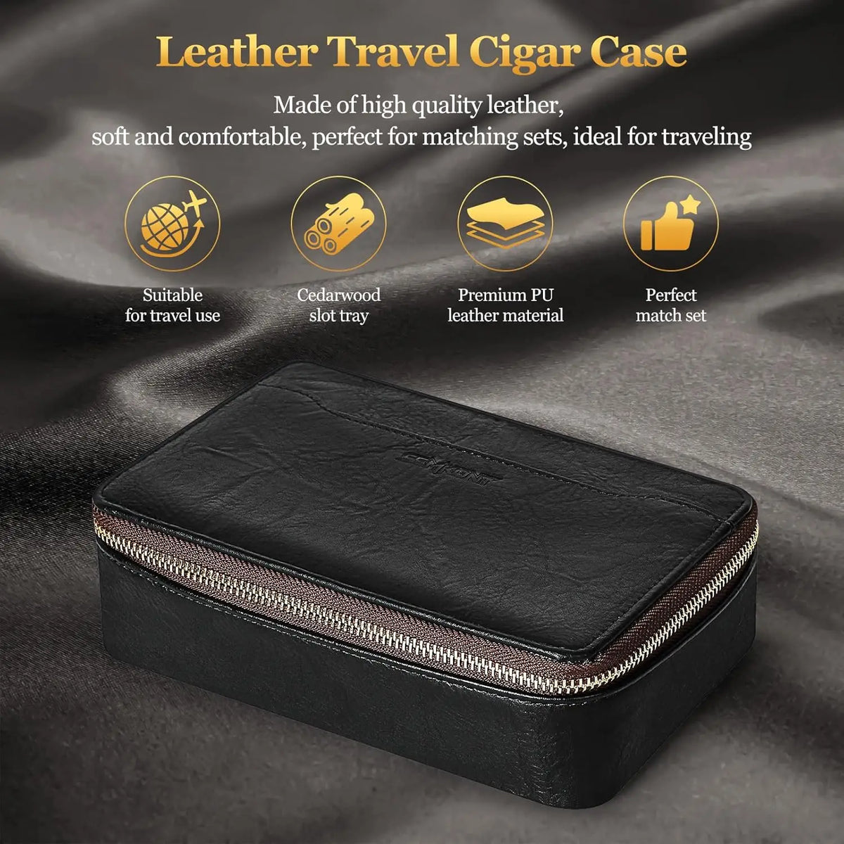 Leather Travel Cigar Humidor