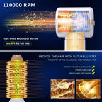 7-in-1 Multi-Function Hair Dryer Brushless High-Speed Hair Dryer with Diffuser Heat Styling Comb & Curling Attachment