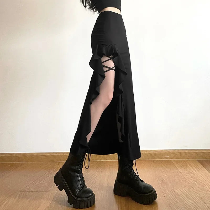 High Waist Bodycon Mid Skirt