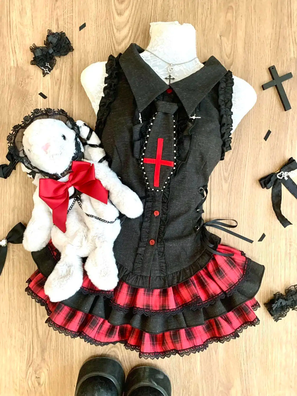 Design Top + High Waist Skirt Set