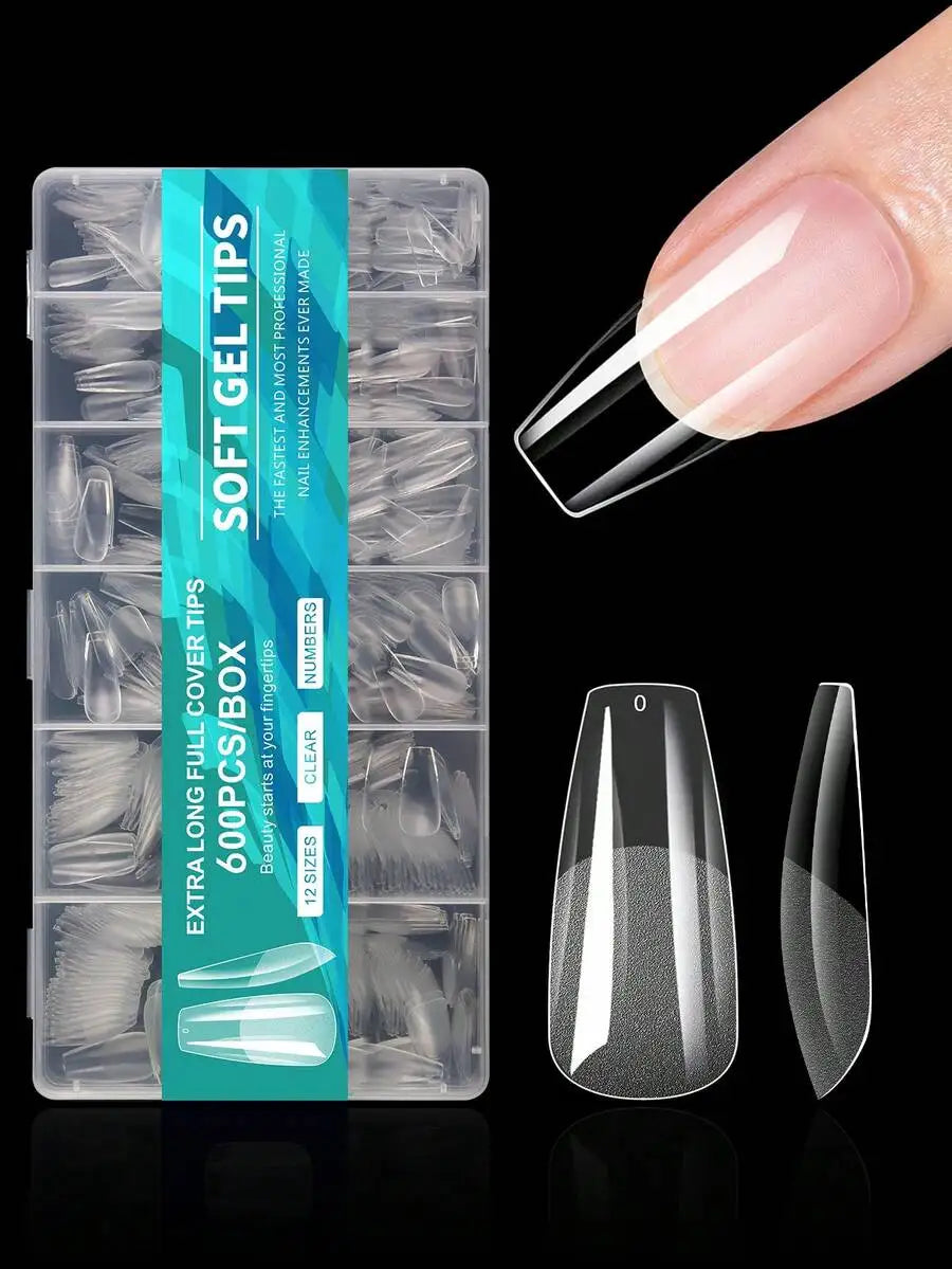 600pcs Full Coverage Press-On Nail Tips