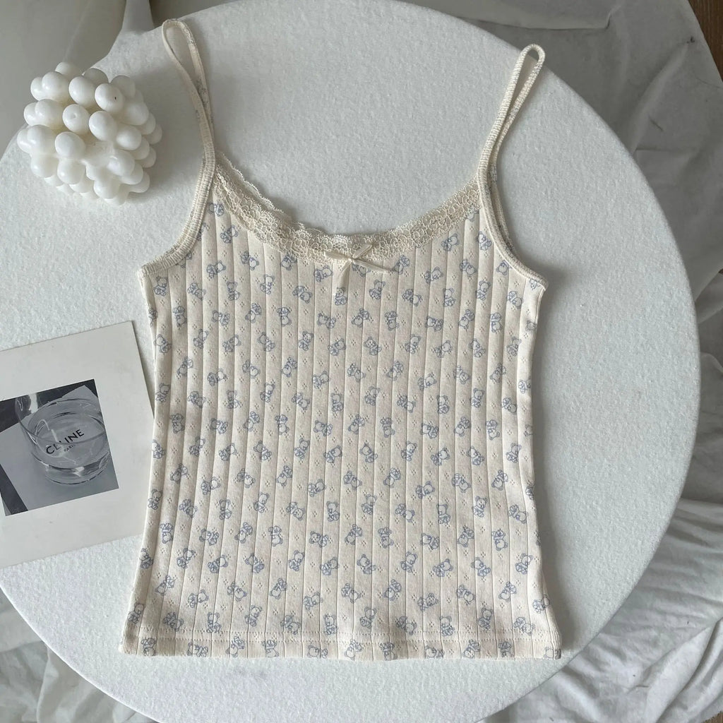 Lace Trim Tank Top