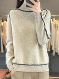 100% Merino Wool Mock Collar Sweater