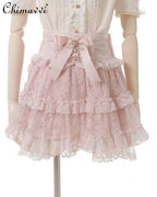 Puffy Lace Bow Skirt