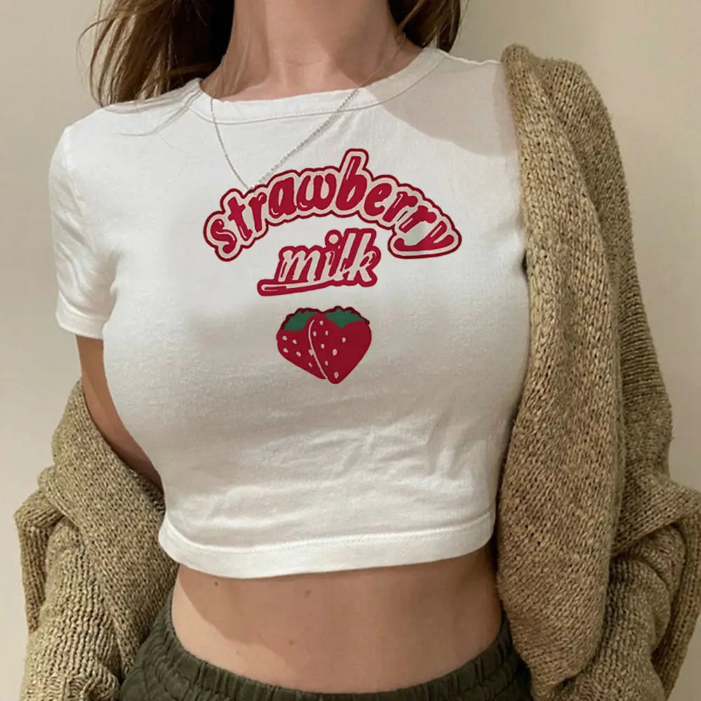 Strawberry crop top