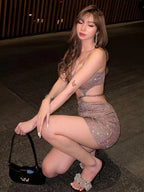 Hollow Out Halter Bodycon Dress