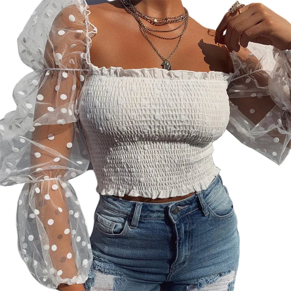 Mesh Sheer Blouse