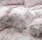 Lace Embroidery Ruffle Pillow Cover