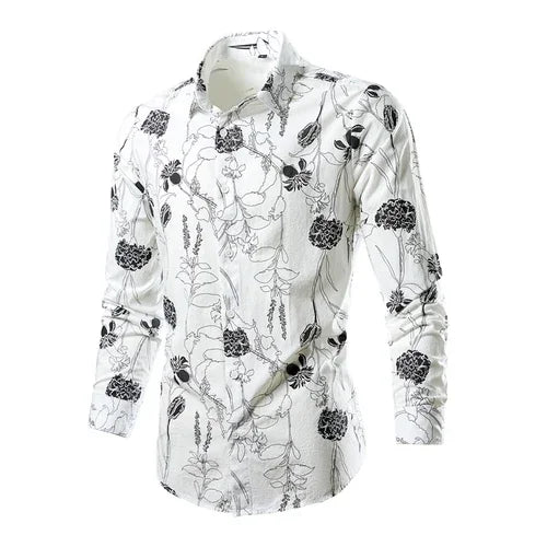 Flower Pattern 3D Print Shirt