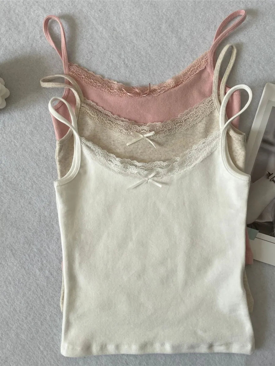 Lace Trim Tank Top