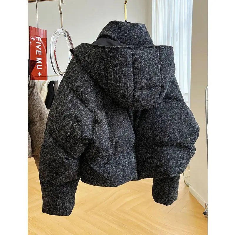 Short Hooded Cotton Jacket