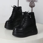 13CM Microfiber Genuine Leather Chunky Sneaker