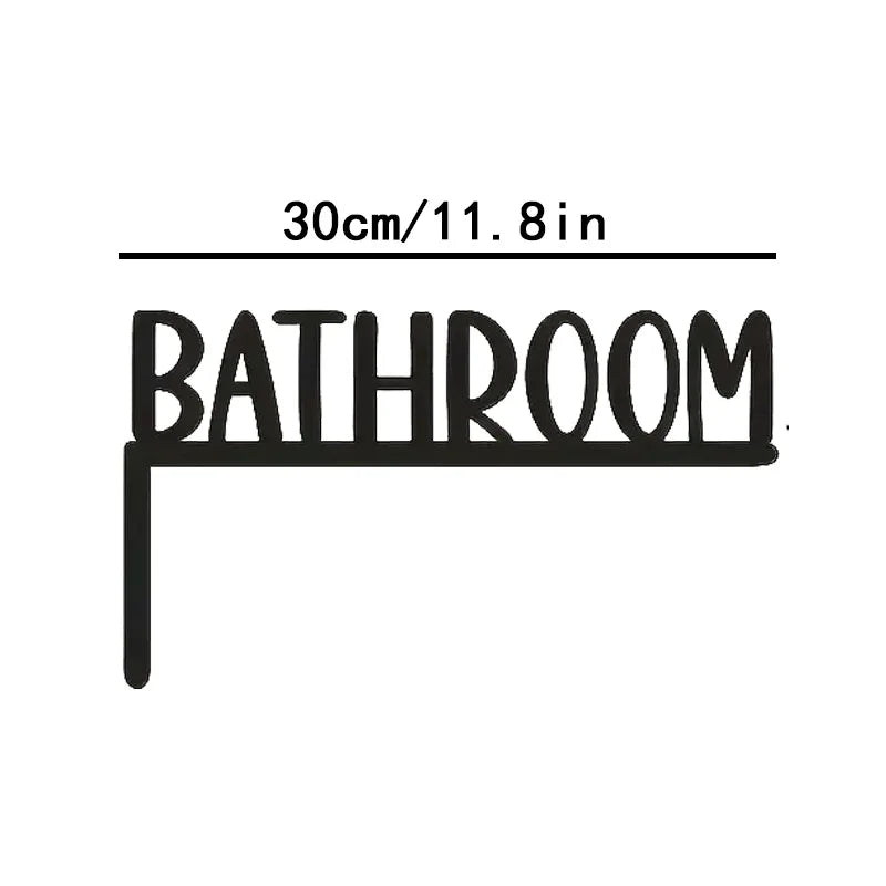 Modern Metal Bathroom Sign