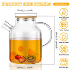 1.8L Glass Pitcher with Lid