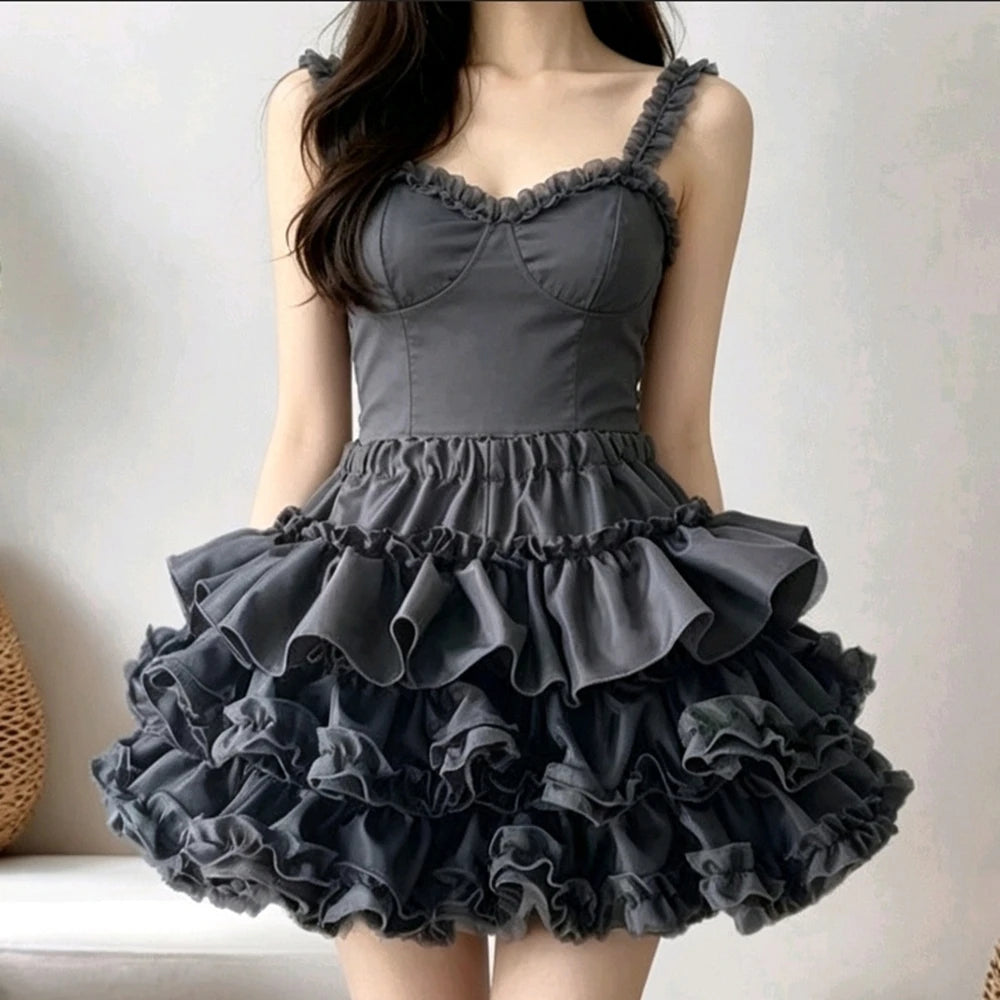 Tiered Ruffles Mini Skirt