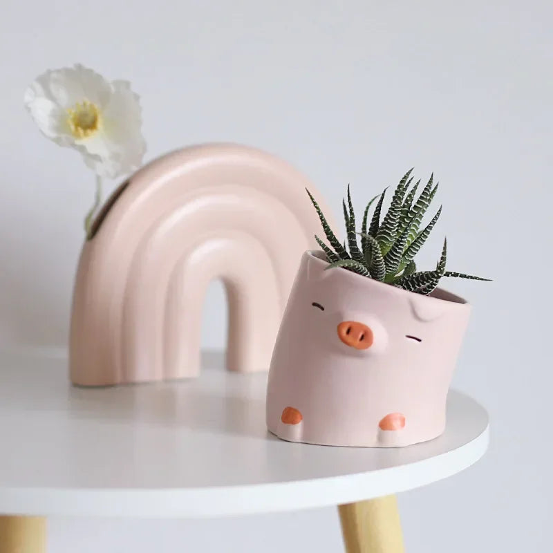 Cartoon Animal Small Flower Pots
