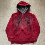 Tendencia de moda urbana Y2K, sudadera con capucha y cremallera con cuello de piel, estilo Harajuku, informal, holgada, gruesa, unisex, cálida.