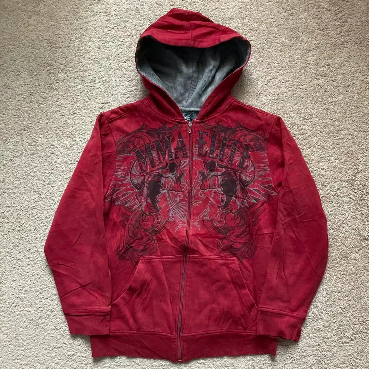 Tendencia de moda urbana Y2K, sudadera con capucha y cremallera con cuello de piel, estilo Harajuku, informal, holgada, gruesa, unisex, cálida.
