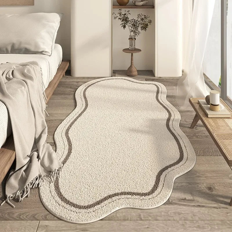 Cream Style Irregular Carpet