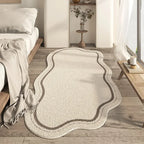 Cream Style Irregular Carpet