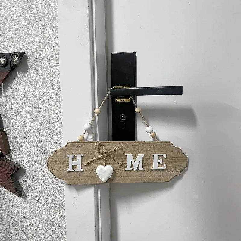 Bow Decorated Natural Wooden Welcome Home Plaque Suitable Farmhouse Front Door Entryway Indoor Wall Ornament Home Decoration