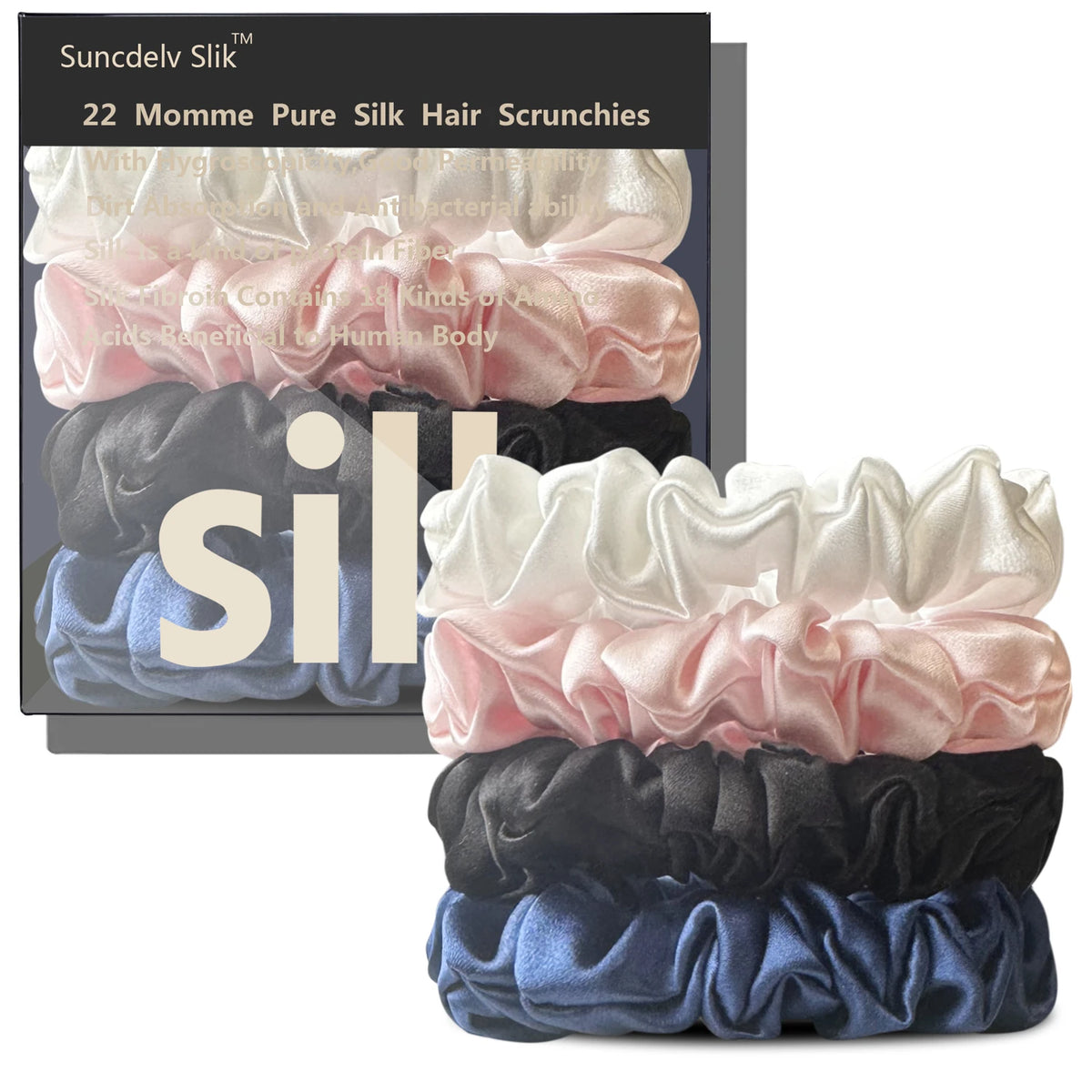 Silk Hair Scrunchie Handmade 100% Pure Mulberry Sillk Hairbands