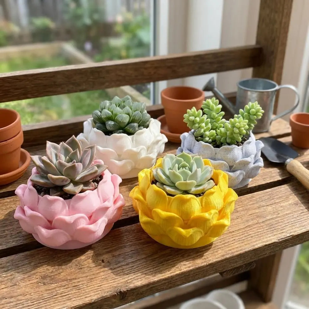 Lotus Shaped Succulent Plant Pot
