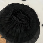 Fake Two-piece Top + Mini Cake Skirt Set