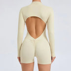 V Back Scrunch One-Piece Romper
