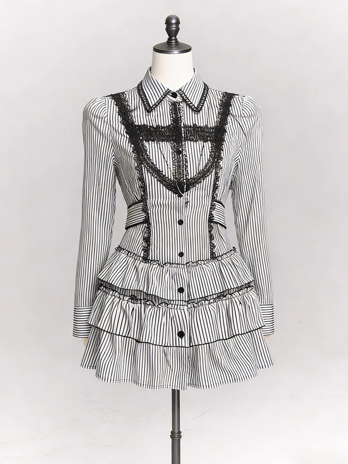 Vestido japonés JK dulce falso de dos piezas Kawaii nuevo con lazo estampado, vestidos Lolita delgados a la moda, trajes vintage Harajuku para mujer, estilo hada