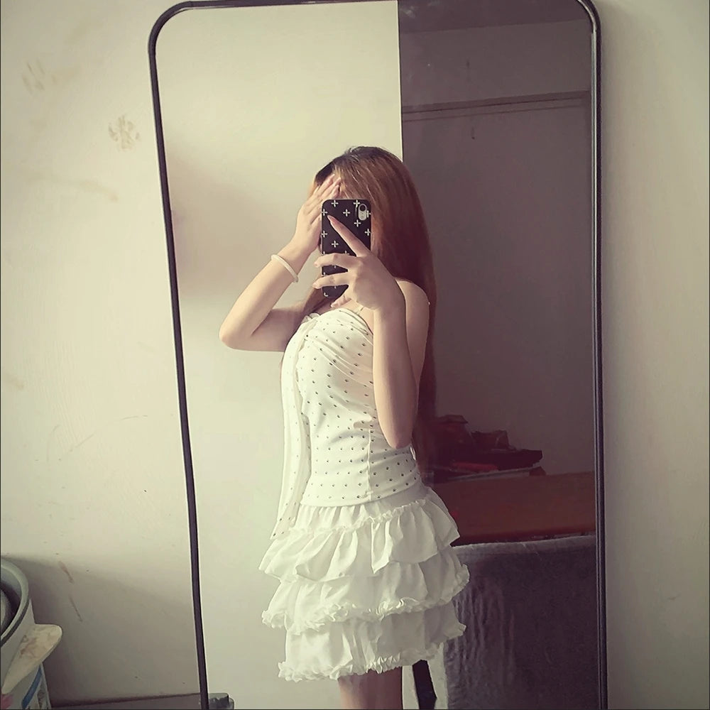 Tiered Ruffles Mini Skirt