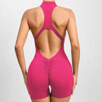 V Back Scrunch One-Piece Romper