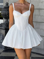 Flowy Bustier Corset Mini Dress