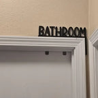 Modern Metal Bathroom Sign