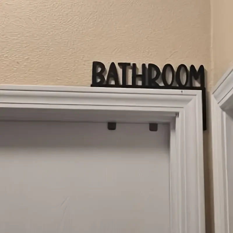 Modern Metal Bathroom Sign